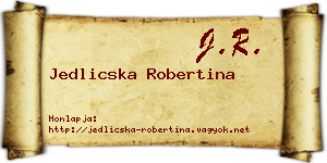 Jedlicska Robertina névjegykártya